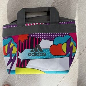 ADIDAS LE sport insulated lunch bag with zippered top and handles 
 graffiti